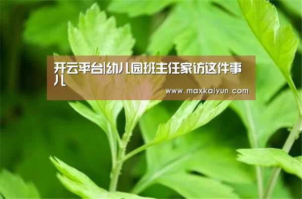 开云平台|幼儿园班主任家访这件事儿(图1) 开云平台